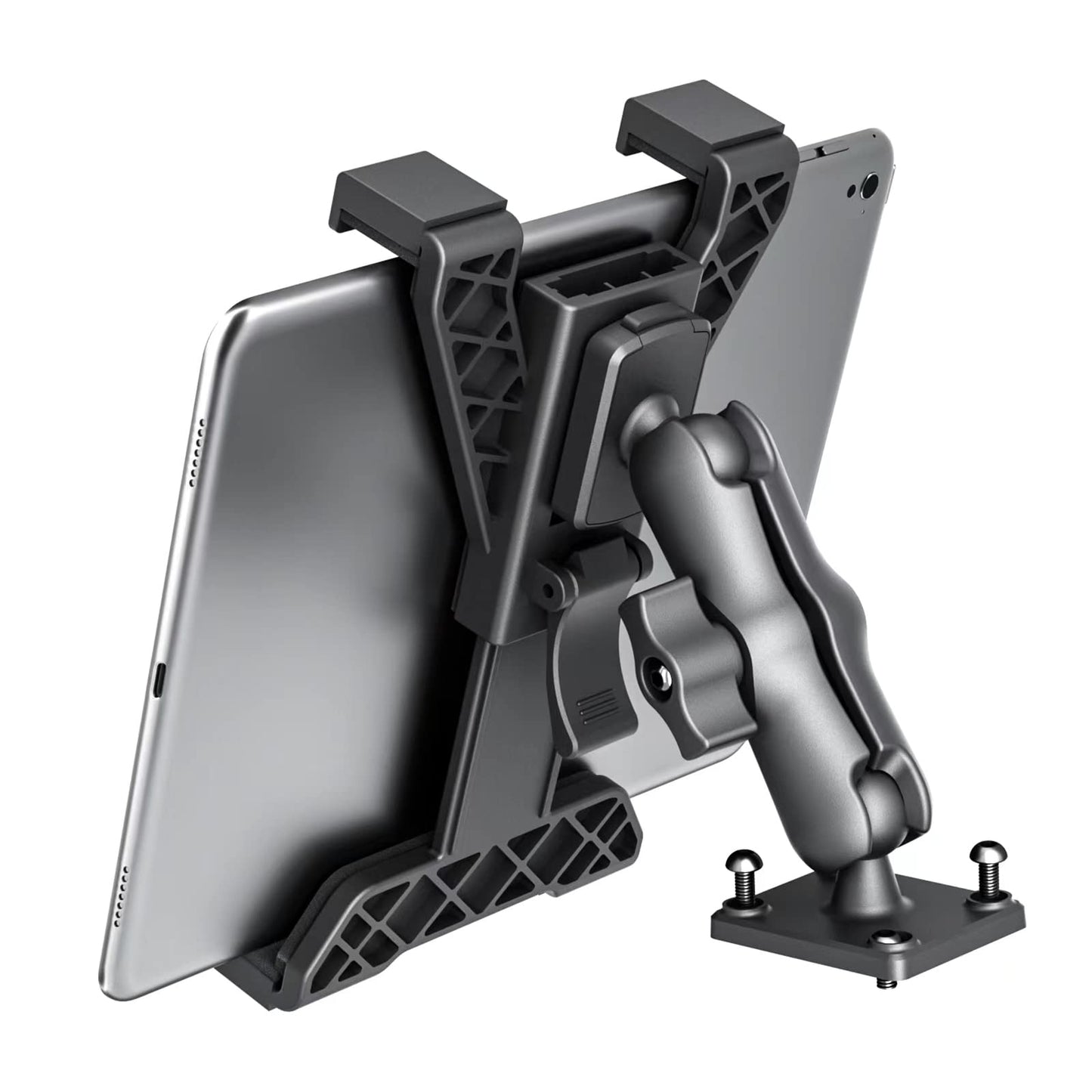 OHLPRO Heavy Duty Drill Base Tablet Holder Car Mount Dashboard for iPad/iPad mini Samsung Galaxy (All 7" - 11.5") Tablets, ipad Mount for Desks,Cars, Great for Wall, Truck, Commercial Vehicles Dash