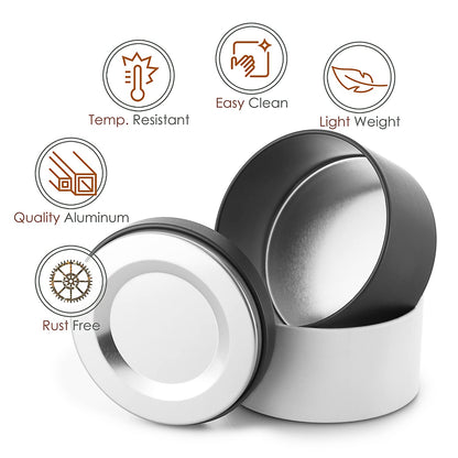 Hearth & Harbor Tin Candle Jars for Making Candles - DIY Candle Containers with Lids - Metal Candle Jars - Bulk Tins Storage for Candle - (12 Pieces) - (8 Ounces) - Solid Black and White