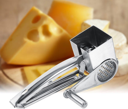 Stylish Design Kitchen Cheese Grater, Multipurpose Stainless Steel Rotary Shred Tool