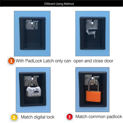 MECOLOR FURNITURE Digital Lock Metal Gym Locker Organizer with Padlock and Shelf Small Size Blue