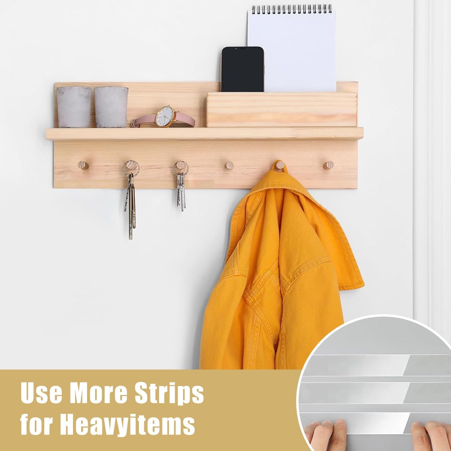 Double Sided Heavy Duty Extra Strong Adhesive Tape -Indoor/Outdoor General Purpose Nano Tape for securing Picture Frames, Carpets. - Reusable and Without Leaving Adhesive Marks (2 Pack)