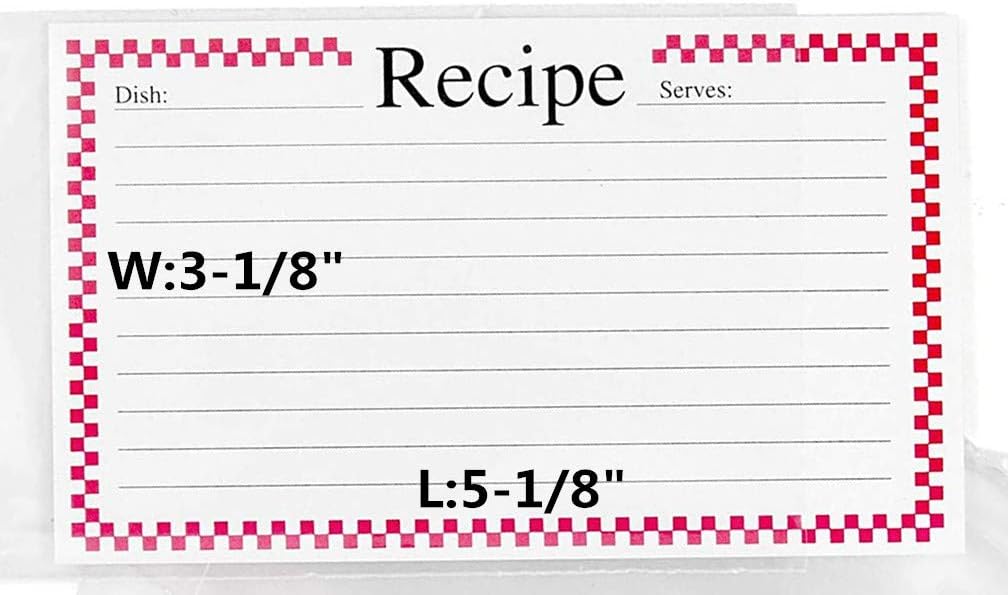 Clear Vinyl Recipe Protectors 3 x 5 Inch, 48 Sheets Recipe Refill Pages, Card Covers, Set of 48 (Cards Not Included)