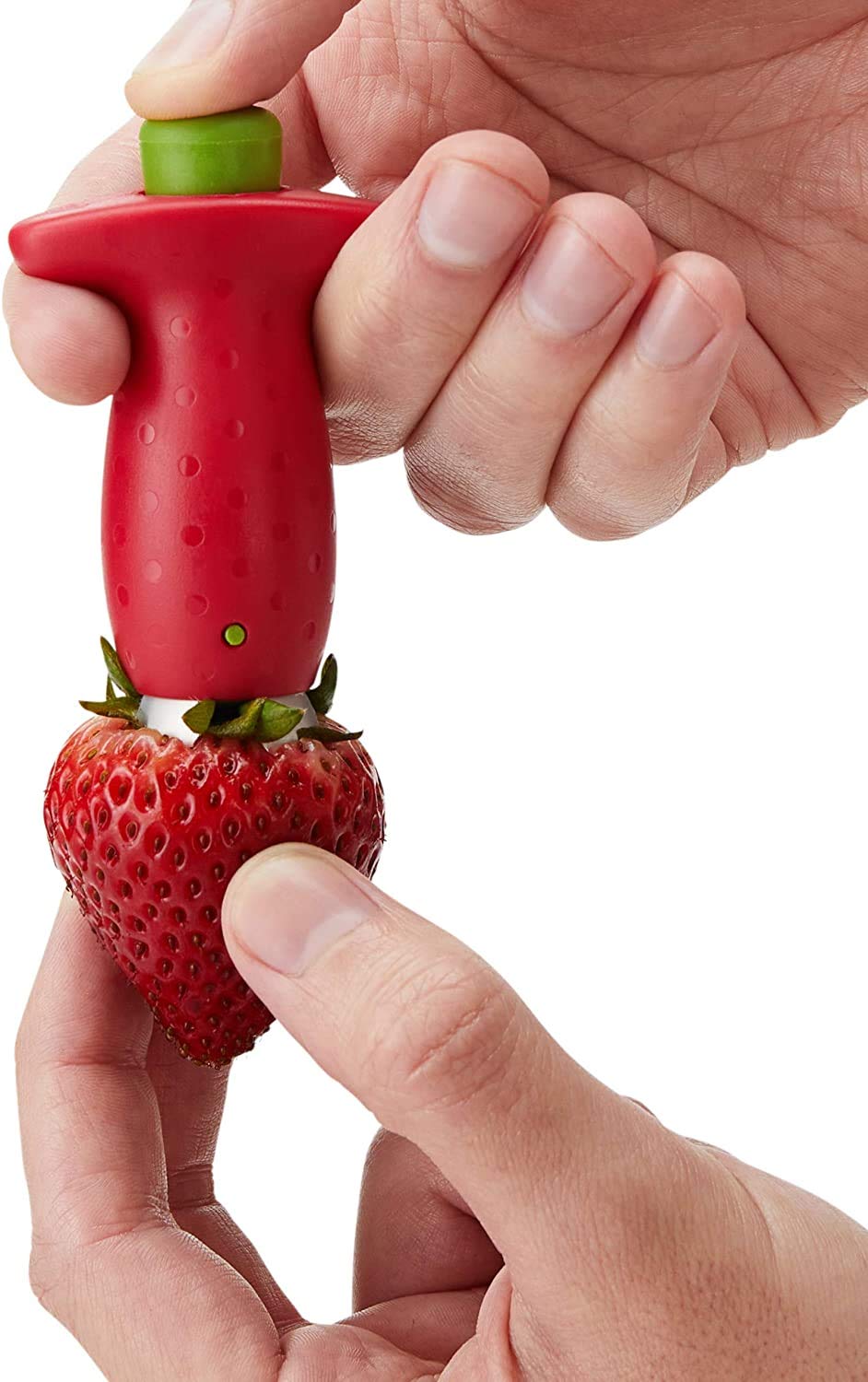 Chef'n Original Stem Gem Strawberry Huller, Red/Green - 102-138-005