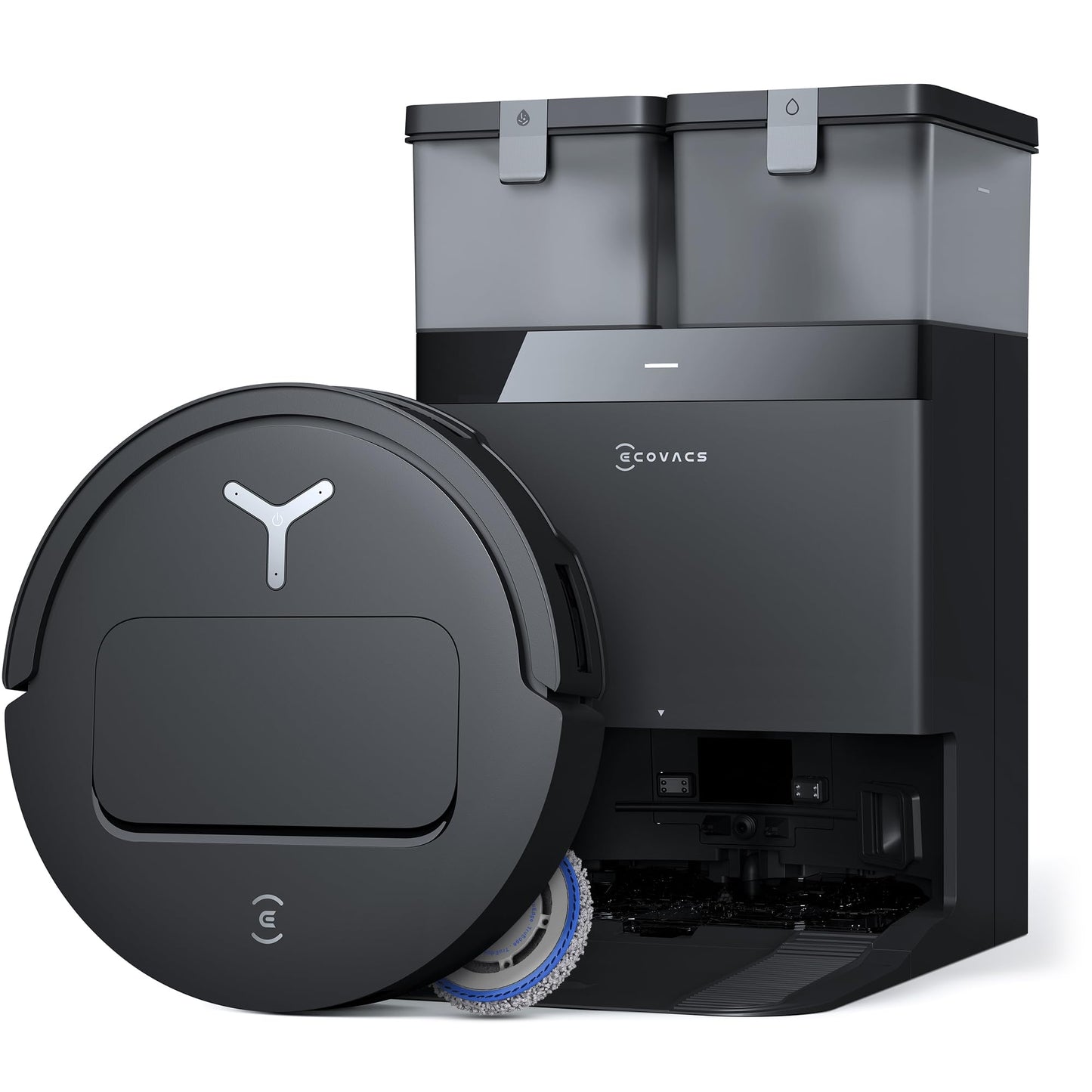 ECOVACS DEEBOT T50 PRO Omni Robot Vacuum and Mop, 3.19” Ultra-Slim, 15,000Pa Suction, ZeroTangle 2.0, TruEdge Edge Cleaning, AIVI 3D Obstacle Avoidance, Auto Mop Wash & Dry, Self-Emptying
