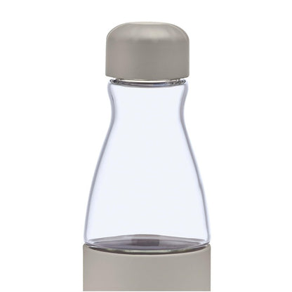 S'well Glass Original Water Bottle, 18oz, Lunar Grey, Borosilicate Glass Bottle With Protective Silicone Sleeve, Zero Plastic, Leakproof, BPA Free