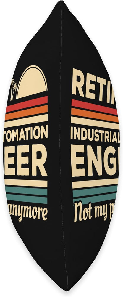 Retired Industrial Automation Engineer Throw Pillow, Multicolor, 16x16