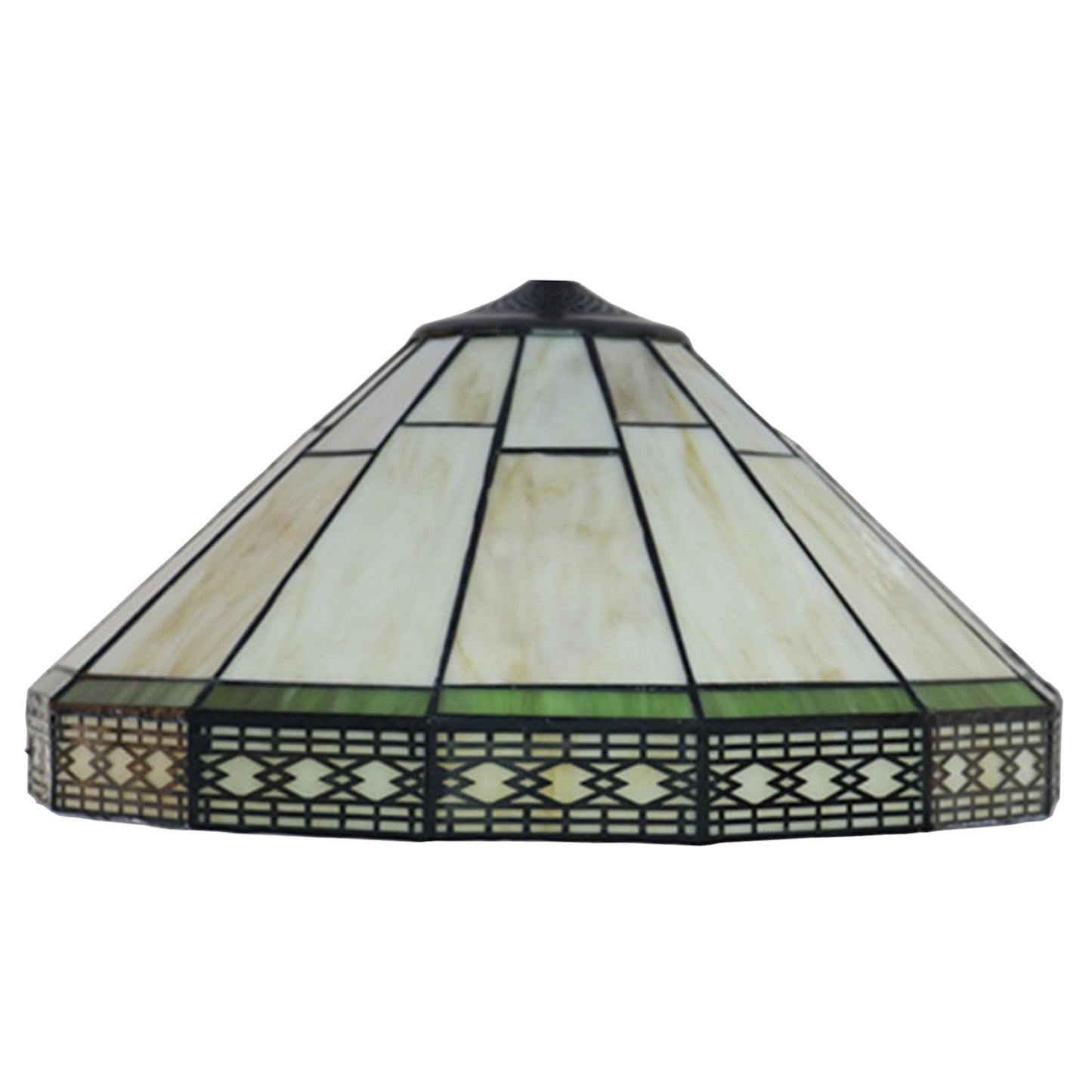 Errzom Tiffany Lamp Shade 16 Inches Wide Accessories Replacement Only Yellow Stained Glass Mission Style Lampshade for Table Lamp Pendant Light Floor Lamp