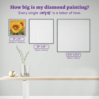 DIAMOND ART CLUB We are Sun Diamond Painting Kit, Fun DIY Crafts for Adults, Round Diamond Art Canvas, 13" x 13" (32.8 cm x 32.8 cm)