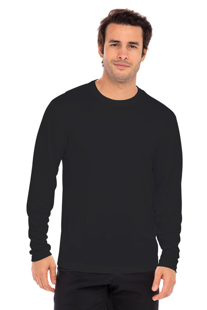 Opna Men's Long Sleeve Moisture Wicking Athletic Shirts Black-L