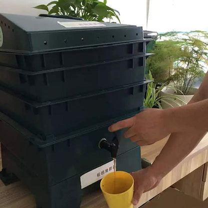 5-Tray Worm Composter, Large Compost Bin, Sustainable Worm Farm Kit, Space-Saving Outdoor Composting Bin for Garden Kitchen Yard