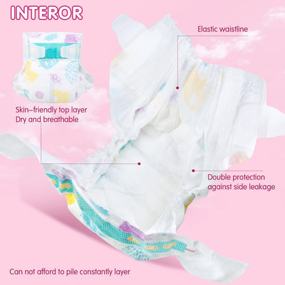 14 pcs Reborn Baby Doll Accessories with Feeding Set - Includes 10 Reborn Baby Doll Diaper , 2 Feeding Bottles and 2 Babydolls Pacifier Accessories
