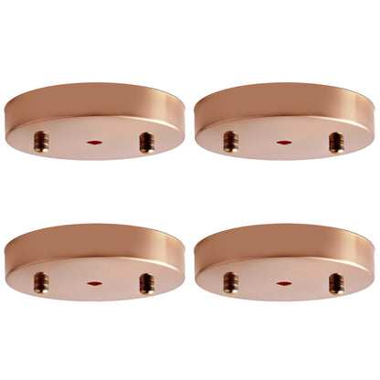 FOCMKEAS 4Pcs Chandelier Canopy Kit 4 Inches Ceiling Lighting Canopy, Vintage Chandelier Canopies with Hardware, Hanging Lamp Fixture Plate Base for Ceiling Pendant(Red Copper 100mm)