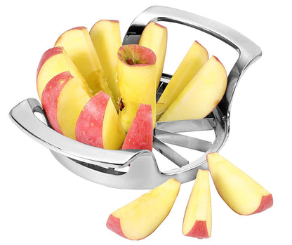 Obsoorth Apple Slicer with 12 Blades Extra Large Heavy Duty Stainless Steel Apple Corer, Dishwasher Safe Easy to Use Sharp Apple Slicer and Corer for Vegetables, Fruit and Pineapple