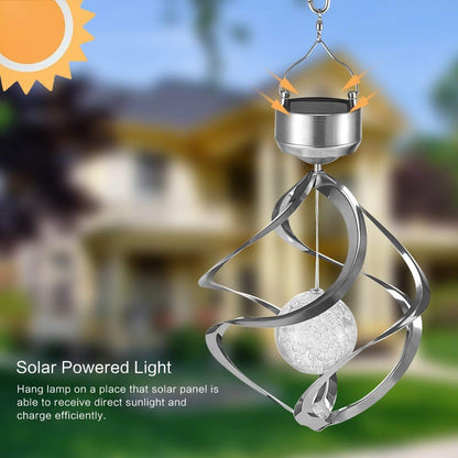Color Changing Solar Hanging Lamp - Sparkling Crystal Ball for Gardens and Lawns