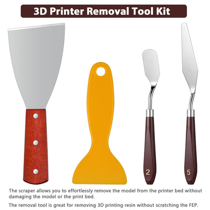 25 Pcs 3D Printer Tools Kit Nozzle Cleaning Kit Include Remove Putty Knife 2 Scrapers, 2 Brushes, Shovel, 5 Diamond Files, 2 Tweezers, 10 Needles, Pliers, Funnel for 3D Printing Model Building