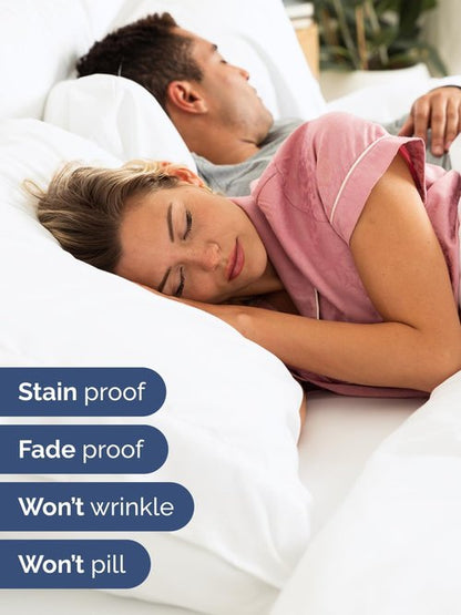 Extra Deep Twin Sheet Set by Comfy Hotel - 3-Piece Breathable Cooling Bed Sheets - Fits 18-24 Inch Mattresses - Ultra Soft, Wrinkle & Fade Resistant - Luxurious White Bedding