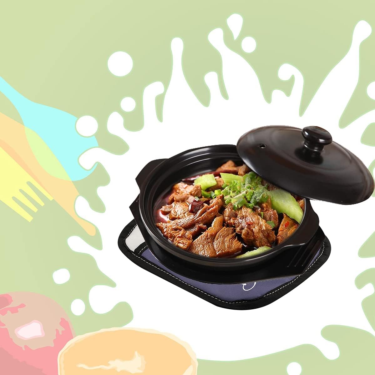 Funny Oven Pads Pot Holder with Pocket, "My Cooking is So Awesome Even The Smoke Alarm Cheers Me On"
