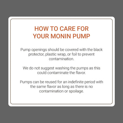 Monin Syrup Pump for 750ml Glass Bottles, Mess-Free Dispensing, Tip Cover Included, White