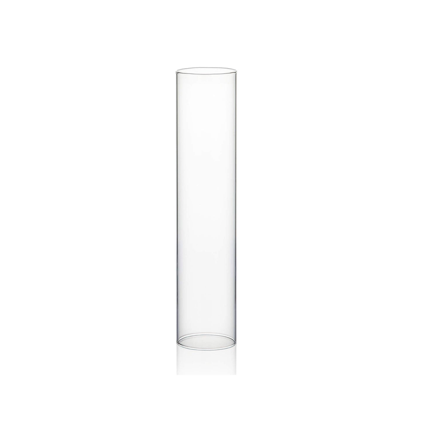 WGVI Hurricane Candle Holder Sleeve, Wide 3", Height 14", Clear Glass Cylinder Candleholder, Chimney Tube, Open Ended Candle Shade, 12 Pieces Bulk
