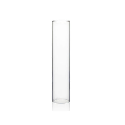 WGVI Hurricane Candle Holder Sleeve, Wide 3", Height 14", Clear Glass Cylinder Candleholder, Chimney Tube, Open Ended Candle Shade, 12 Pieces Bulk