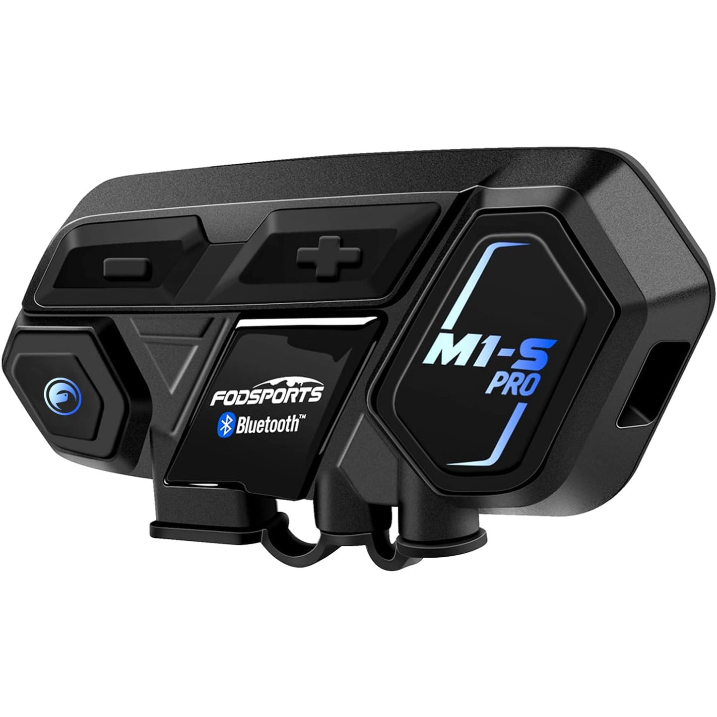 Fodsports Motorcycle Bluetooth Intercom with Music Sharing, M1S Pro 2000m 8 Riders Group Helmet Communication System Headset Universal Interphone (Waterproof/Handsfree/Stereo Music/GPS/2 Pack)