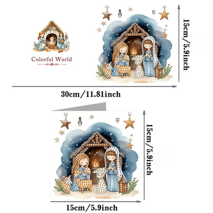 LSQFS 6Pcs Diamond Painting Greeting Cards Kits for Adults, 5.9"x 11.81" DIY Foldable Cards with Envelopes & Diamond Art Tools, Creative Diamond Art for Birthday Holiday Blessing