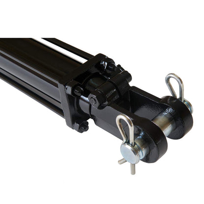 Magister Hydraulics Double Acting Hydraulic Cylinder - AG Tie-Rod Hydraulic Cylinder 2500 PSI Agriculture Standard 2.5" bore 24" Stroke (2.5x24)