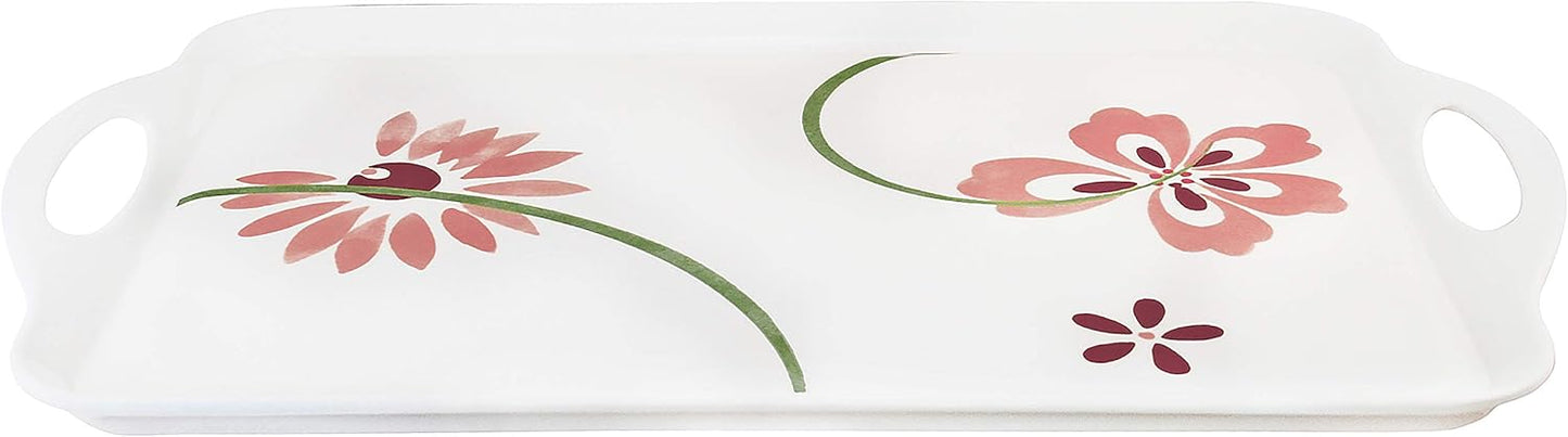 Durable Rectangular Melamine Serving Tray in Classic Design