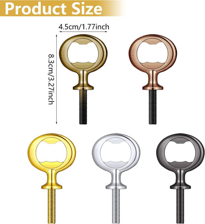 Patelai 5 Pieces Metal Bottle Opener Kit, Blank Stainless Steel Inserts for Wedding Wine Party DIY Craft