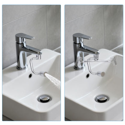 Rotatable Sink Faucet Aerator Extension, Universal Rotating U-Shaped Faucet Extender with Washers 2 Modes Adjustable Flexiflow 1080° Rotating Tap Spray Head Adapter for Kitchen & Bathroom Upgrade