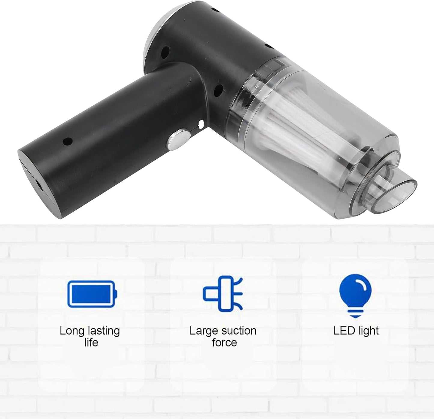 Sonew Handheld Vacuum Cleaner, Mini Cordless with Transparent Storage for Home & Office