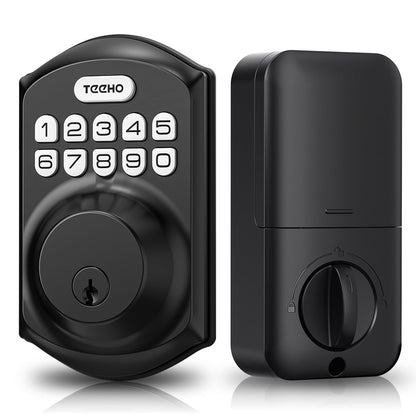 TEEHO TE001 Keyless Entry Door Lock with Keypad - Smart Deadbolt Lock for Front Door with 2 Keys - Auto Lock - Easy Installation - Satin Nickel