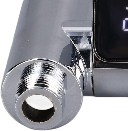 Fdit Instant-Read Shower Thermometer for Kids & Adults, G1/2 Faucet Thermometer with LED Digital Display for Home