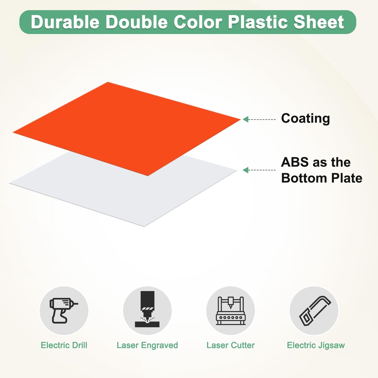 M METERXITY 12-Pack Double Color Laser Engraving Blanks 7x11 Inch,1.3mm Thick ABS Plastic Sheet Engraved Material for Name Plate/Yard Signs/Laser Cutting/DIY Carving/Craft[12-Color]