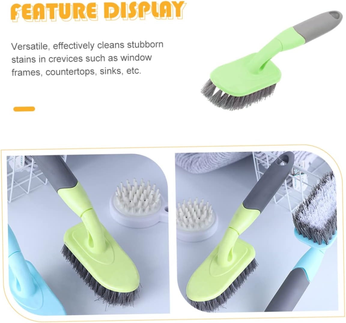 Mobestech Floor Brush, Groove Corner Brush for Home Cleaning, Plastic Handle Scrub Brush