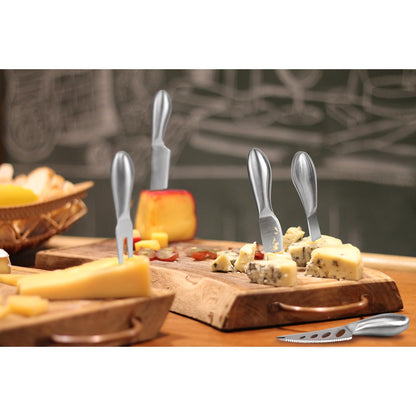 6-Piece Cheese Knife Set, Premium Stainless Steel Cheese Knives for Charcuterie Board for Cutting Hard Medium Soft Cheese, Mini Metal Cheese Cutter Knife Butter Knife with Storage Bag Gift Set