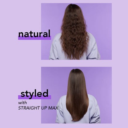 InStyler Straight Up Max Ceramic Straightening Brush - Detangling Hair Brush Straightener with Powerful Ceramic Heated Plates for Smooth, Frizz-Free Hair - For Thick, Curly & Wavy Hair Types