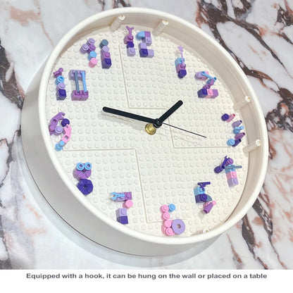 Creative STEM Educational Building Block Toy Set for Girls, Art Assembly Building Block Toys for Girls Aged 6-12, Kids' DIY Craft Kit Set, Building Block Wall Clock, Birthday Gift for Kids Aged 7-8-10