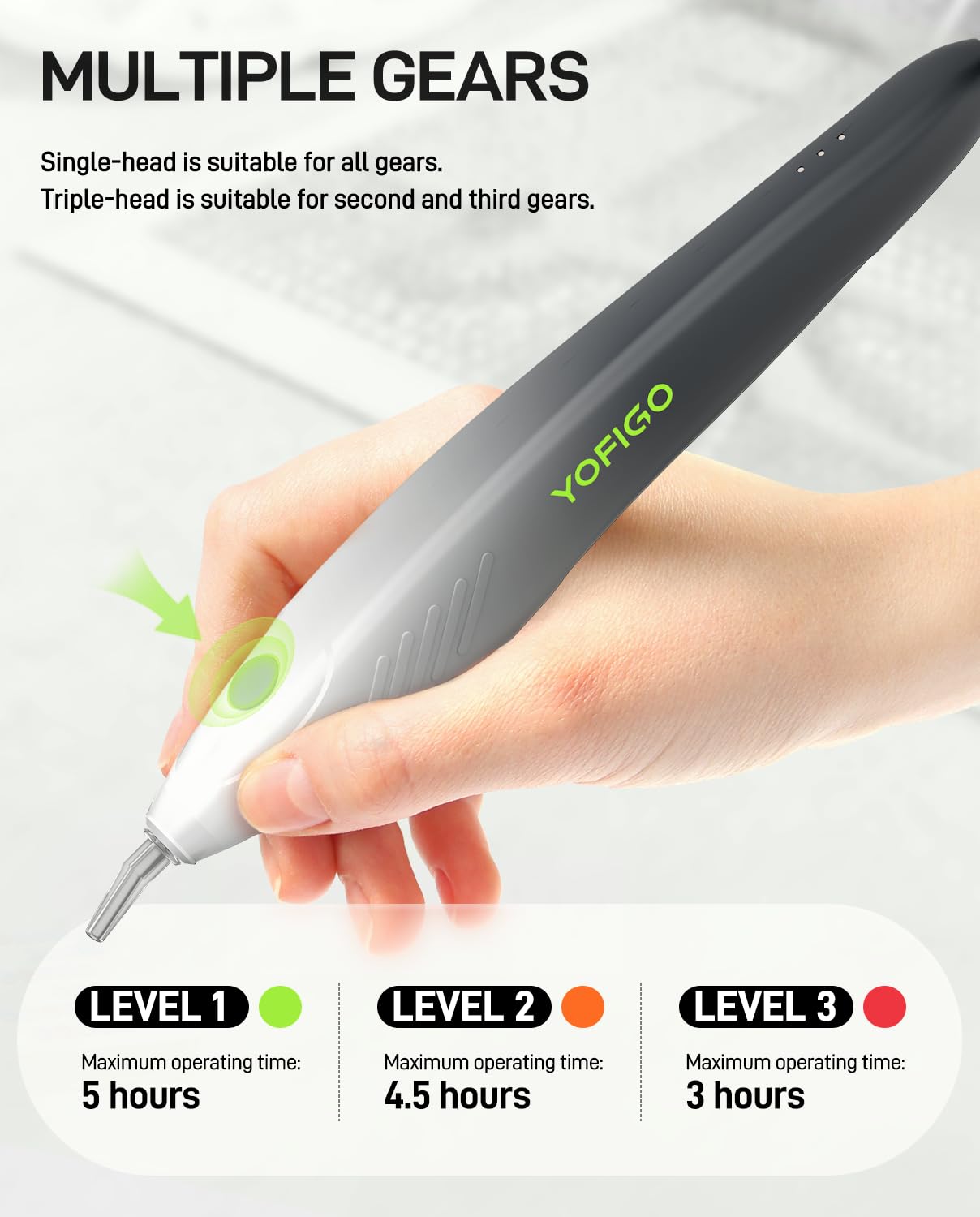 YOFIGO Electric Diamond Painting Pen,Wireless Art Pen for Diamond Painting with 3 Adjustable Suction Levels, Professional Diamond Art Pen with Magnetic Charging Base, Tool for DIY Craft