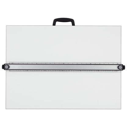 Acurit PXB 24” x 36” Drawing Board for Artists and Designers - Portable Workspace for Drawing, Sketching, Drafting, Painting - Fixed Angled Laminated Surface with Ruler and Parallel Motion Bar