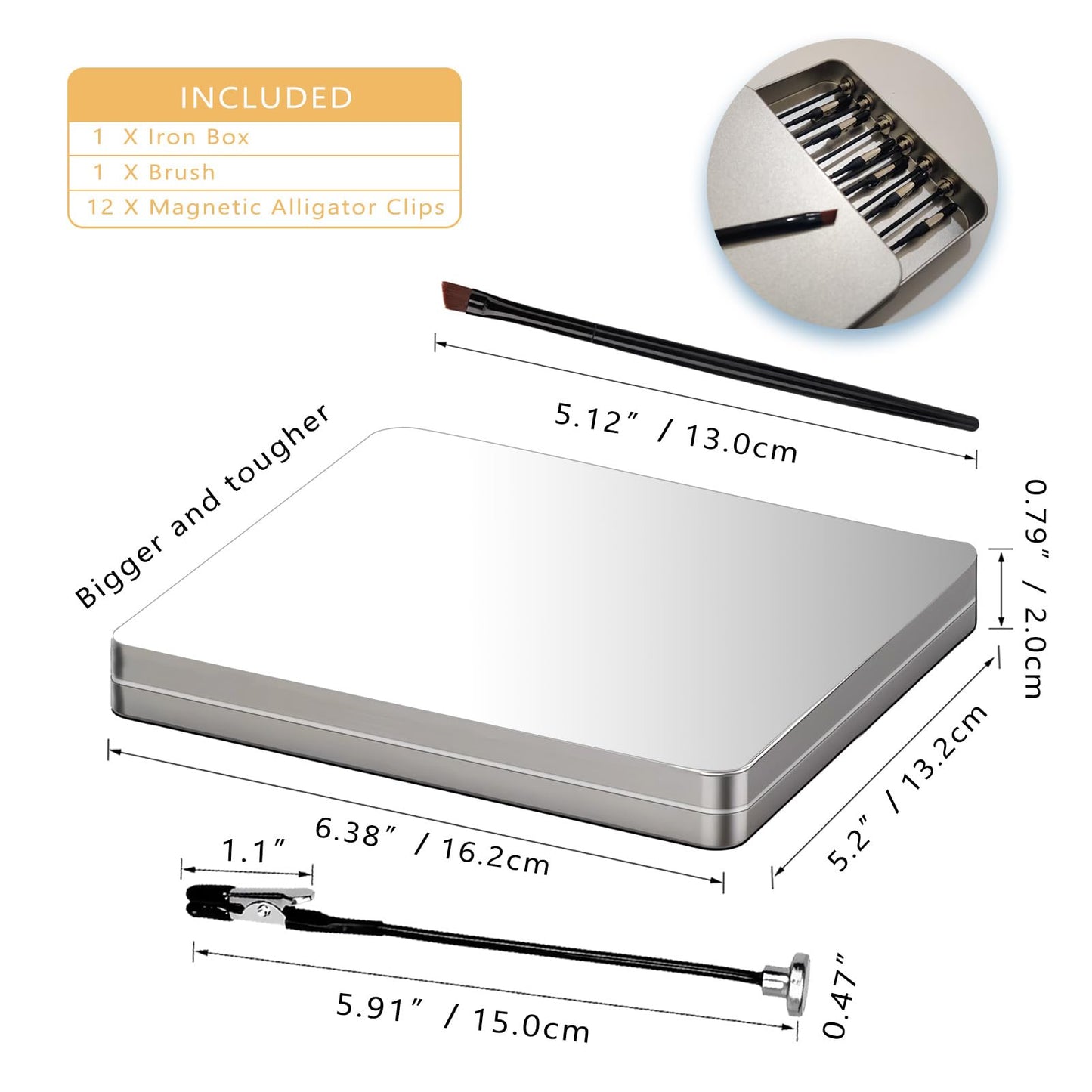 Metal Painting Stand Base Holder Set. INCL 12 PCS Magnetic Bendable Alligator Clip & 1 brush. Modeling Tools for Airbrush Spray, for Gundam Hobby Model Parts Assemble.(Silver)