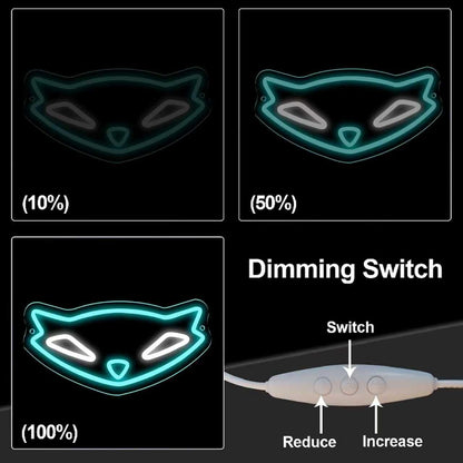 MOERBENCHI Sly Raccoon Neon Sign Thieves Game Neon Sign for Wall Decor, Dimmable LED Lights for Bedroom Man Cave Party Bar Gamr Room Background Decoration, Gamer Gifts for Teenage