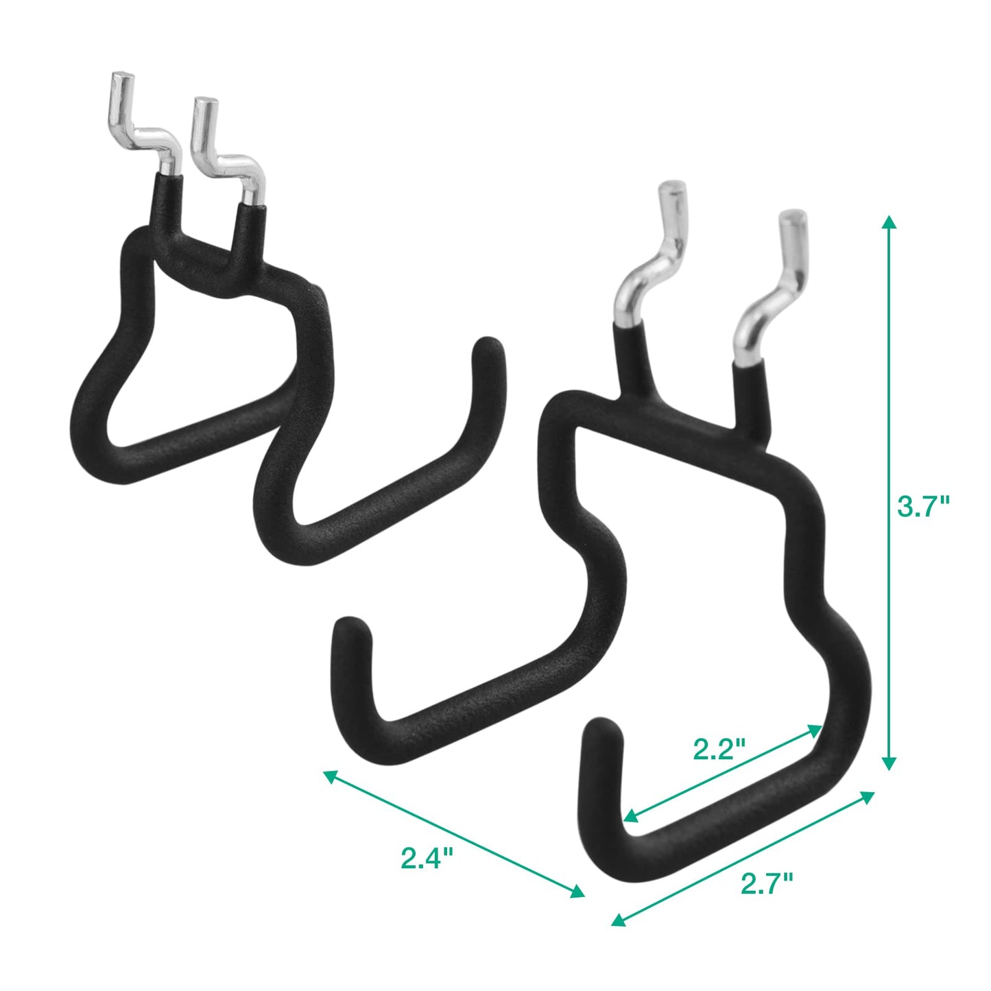 G.CORE 8-Pack Pegboard Hooks, Peg Board Tool Utility Hooks & Hangers Fit 1/4" Pegboards, Heavy Duty Metal Peg Board Shelving Hooks, Wall Organizers and Storage for Craft Room Garage Workbench Office
