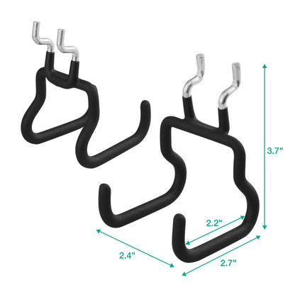 G.CORE 8-Pack Pegboard Hooks, Peg Board Tool Utility Hooks & Hangers Fit 1/4" Pegboards, Heavy Duty Metal Peg Board Shelving Hooks, Wall Organizers and Storage for Craft Room Garage Workbench Office