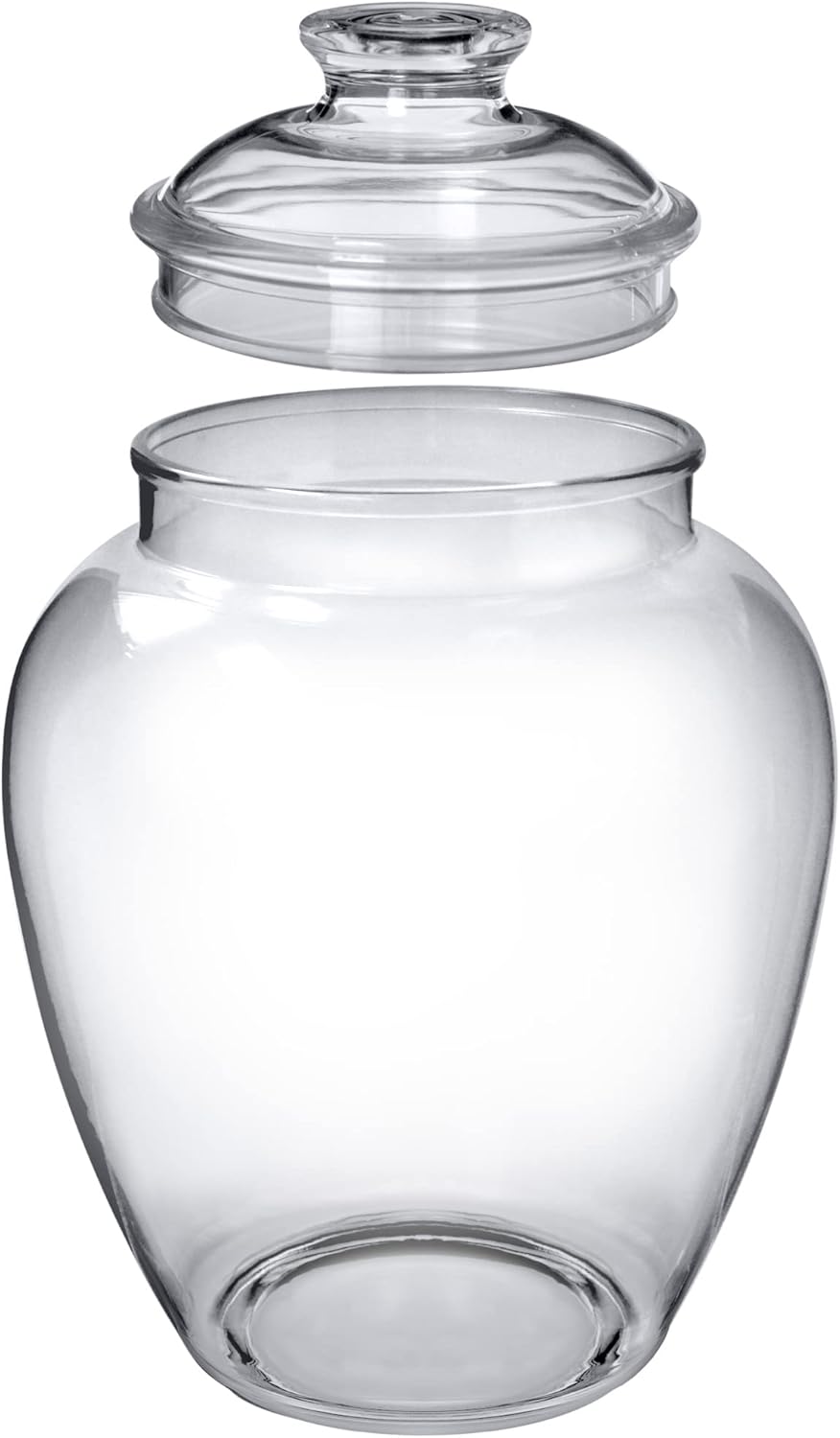 140-Ounce (7.5"(D) 10.5"(H)), Amazing Abby - Sugar Sugar - Plastic Candy Jar with Lid, Large Cookie Jar x Apothecary