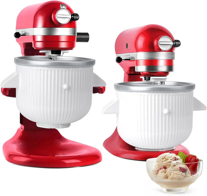 Kitwanda Mixer,2-Quart Frozen 4.5 5 6 7qt Ice Cream Maker Attachment for Kitchenaid Stand Yogurt - Ice Cream & Sorbet