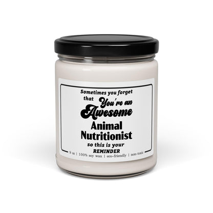 Animal Nutritionist Candle Gifts for Women Men - Appreciation Thank You Birthday Retirement - Animal Dietitian Staff Employee Boss Manager - 9oz Soy Wax Cinnamon Vanilla Scent