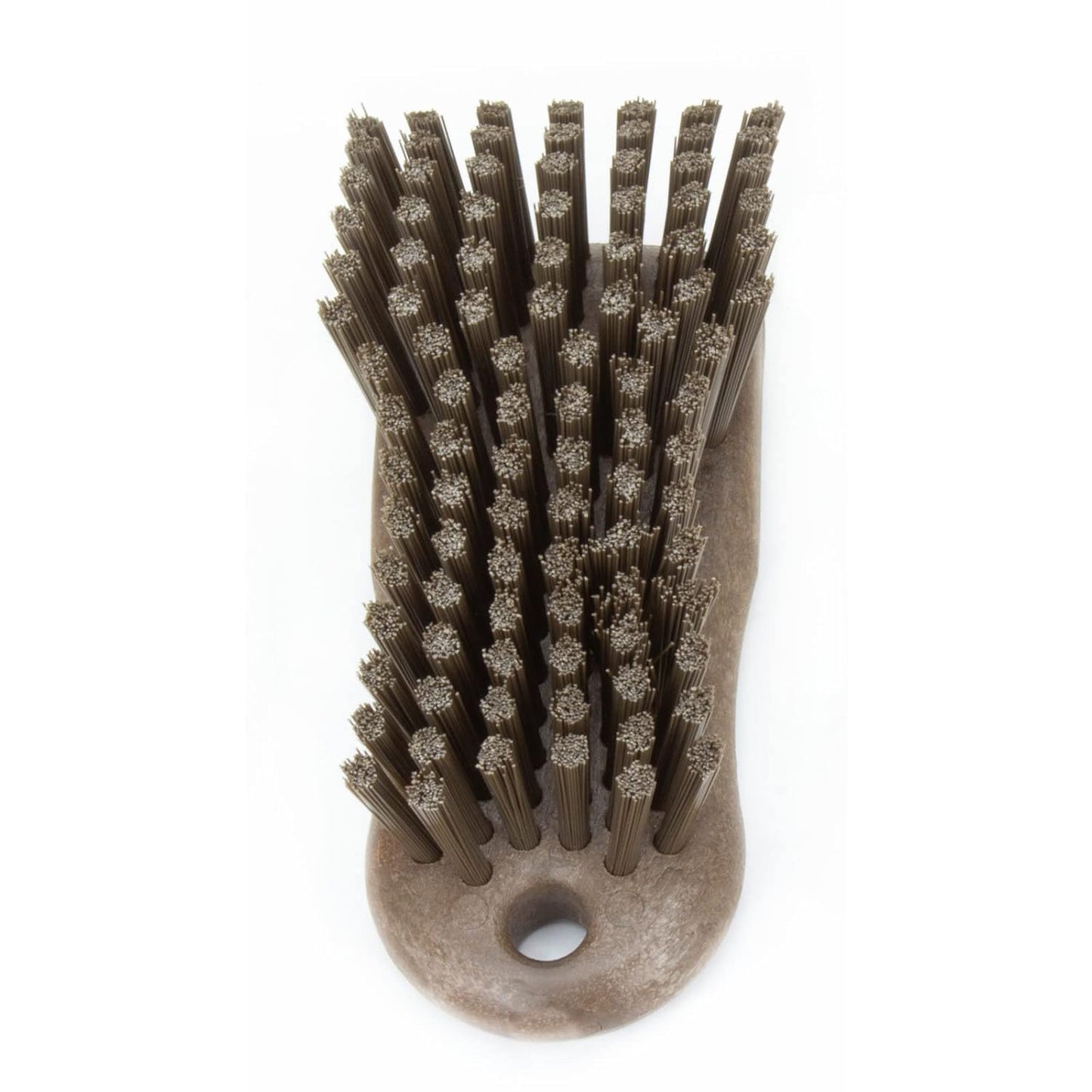 6 Inches, SPARTA Plastic Cutting Board Scrub Brush with Hanging Hole for Washing Cutting Boards, Brown