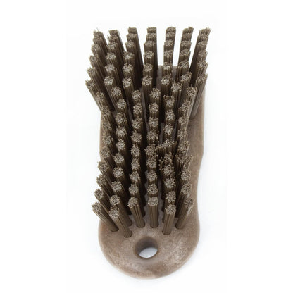 6 Inches, SPARTA Plastic Cutting Board Scrub Brush with Hanging Hole for Washing Cutting Boards, Brown