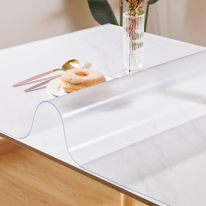17 28 Inch, 1.5mm Frosted Table Cover Protector x Thick Plastic Desk Protector Mat, Rectangular Waterproof PVC Frosted